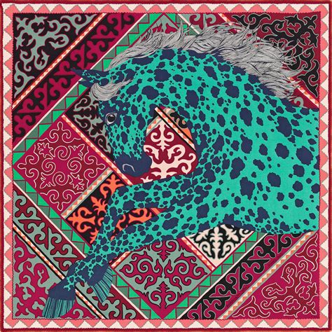 hermes scarf appaloosa des steppes|HERMES Silk Appaloosa Des Steppes Scarf 90 Creme Black.